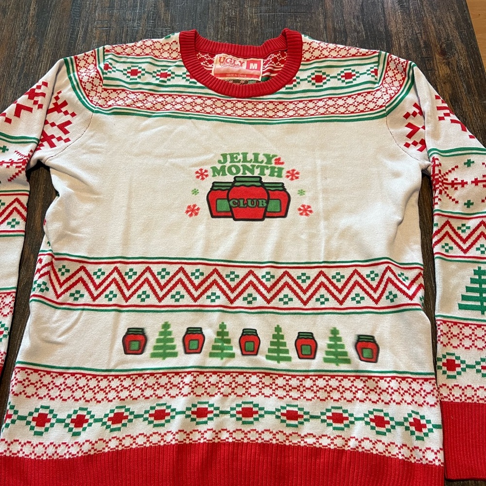 Ugly Christmas Sweater - Red, Green, and White Crewneck - Picture 2 of 7